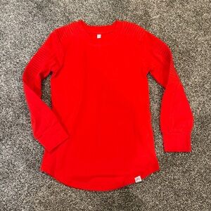 Posh kiddos solid red biker shirt